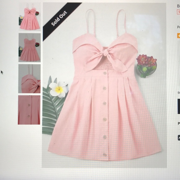 Light pink Bowknot Cami Dress - Picture 2 of 6